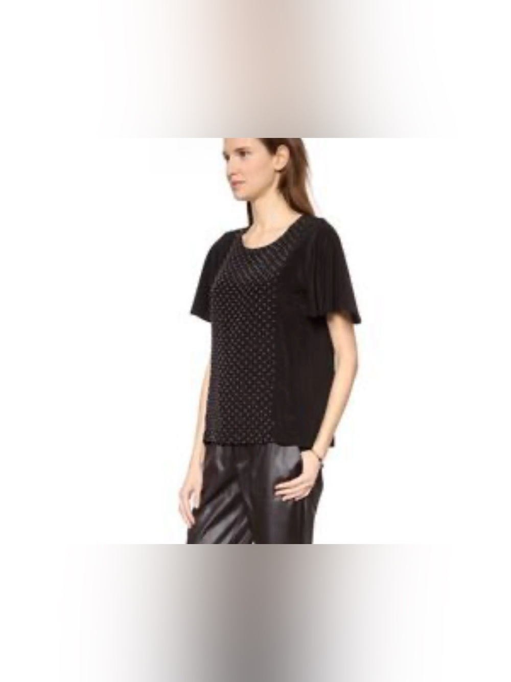 Club monaco silk top beaded